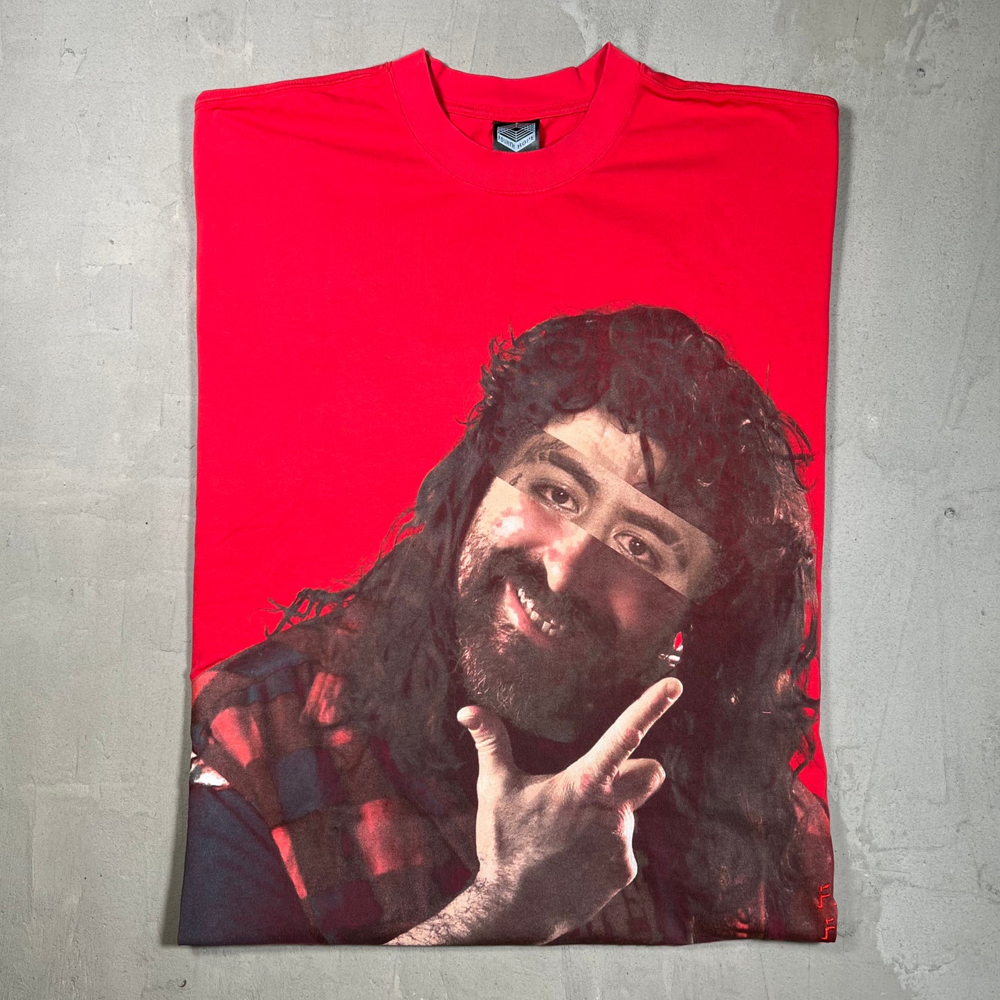 Fourth Rope Westside Gunn Mick Foley Red Tee Size XL USED x17923