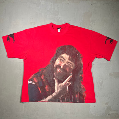 Fourth Rope Westside Gunn Mick Foley Red Tee Size XL USED x17923