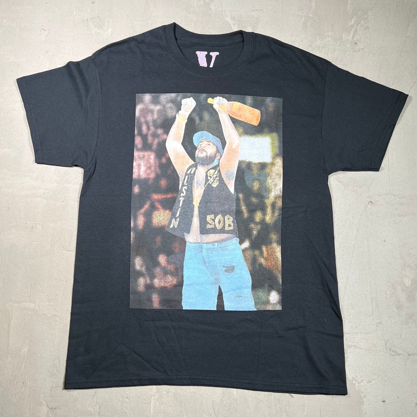 Yams Day Vlone Wrestling Black Tee Size Large USED x17917