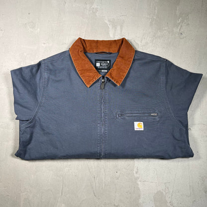 Carhartt Modern Workwear Blue Zip Up Jacket Size Large USED v19785