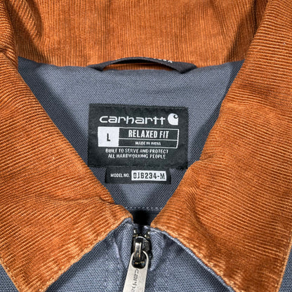 Carhartt Modern Workwear Blue Zip Up Jacket Size Large USED v19785