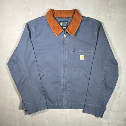 Carhartt Modern Workwear Blue Zip Up Jacket Size Large USED v19785
