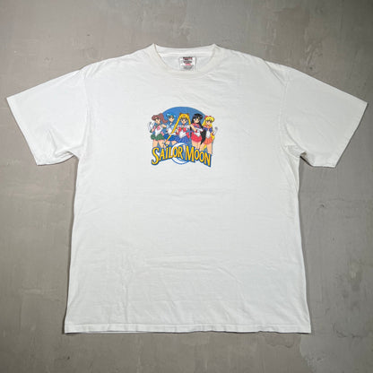 1998 Sailor Moon Cast Promo White Tee Size XL USED v19786