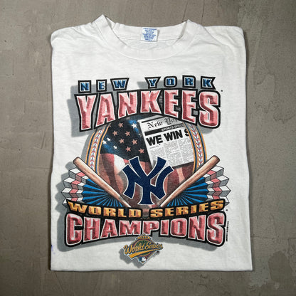 1996 Yankees World Series Champs Starter White Tee Size XL USED v19790