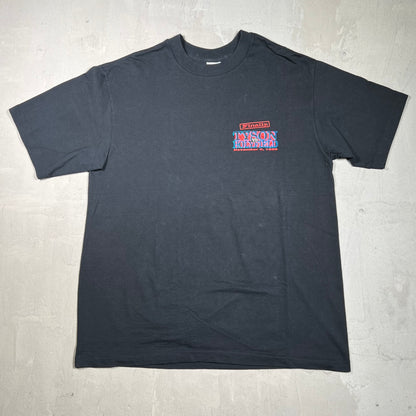 1996 Mike Tyson Holyfield MGM Grand Boxing Match Black Tee Size Large USED v19789