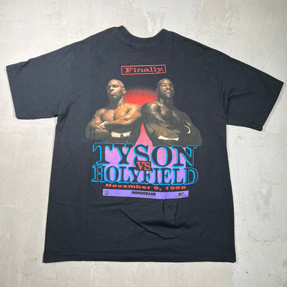 1996 Mike Tyson Holyfield MGM Grand Boxing Match Black Tee Size Large USED v19789
