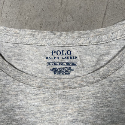 Polo Ralph Lauren Bear Sweater Grey Tee Size XL USED v19793
