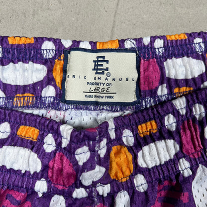 Eric Emanuel Groovy Purple Shorts Size Large USED x17920