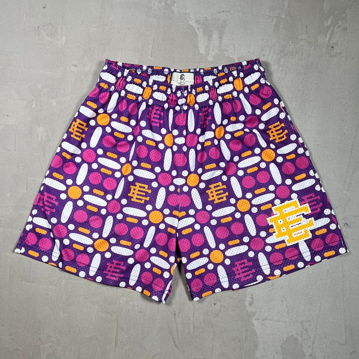 Eric Emanuel Groovy Purple Shorts Size Large USED x17920