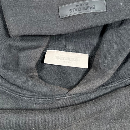 Fear of God FOG Essentials Fadded Black Hoodie Size Small USED x17905