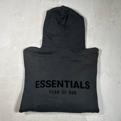 Fear of God FOG Essentials Fadded Black Hoodie Size Small USED x17905