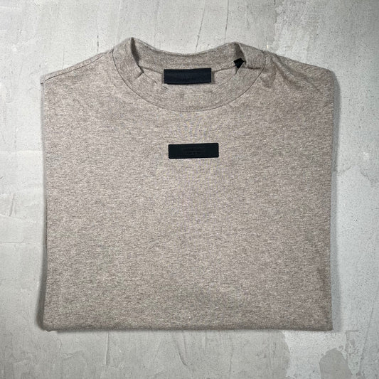 Fear of God FOG Essentials Oatmeal Tee Size Large USED x17902
