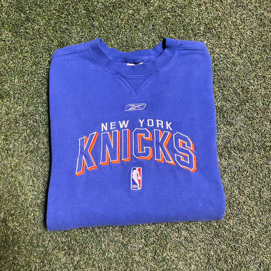 2010s Reebok New York Knicks Blue Crewneck Size XL USED v14071