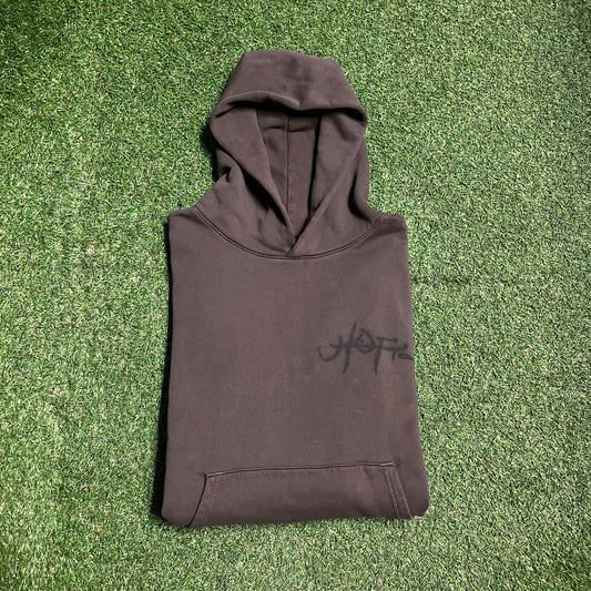 Travis Scott Utopia Tour Logo Brown Hoodie Size XL USED x13315