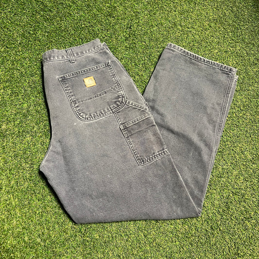 Carhartt Grey Work Pants Size 36 USED v15856