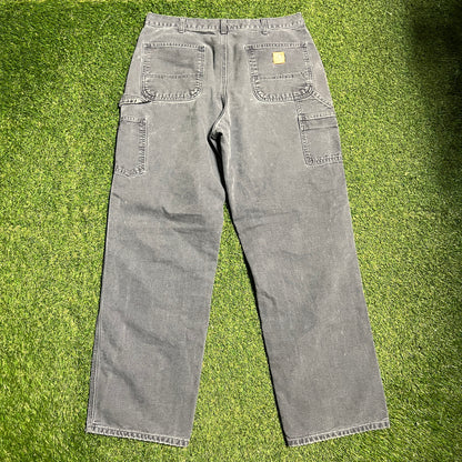 Carhartt Grey Work Pants Size 36 USED v15856