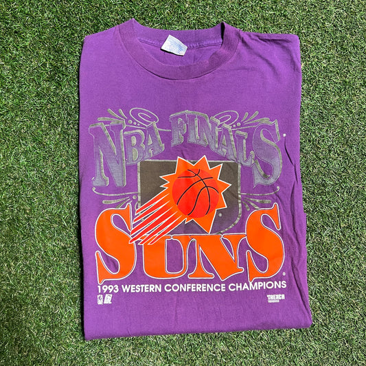 1993 NBA finals suns tee purple Size Large USED v14087