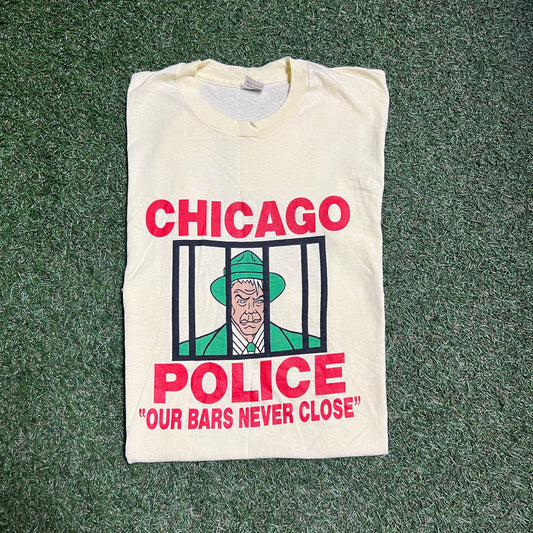 Chicago police tee yellow Size Large USED v14085