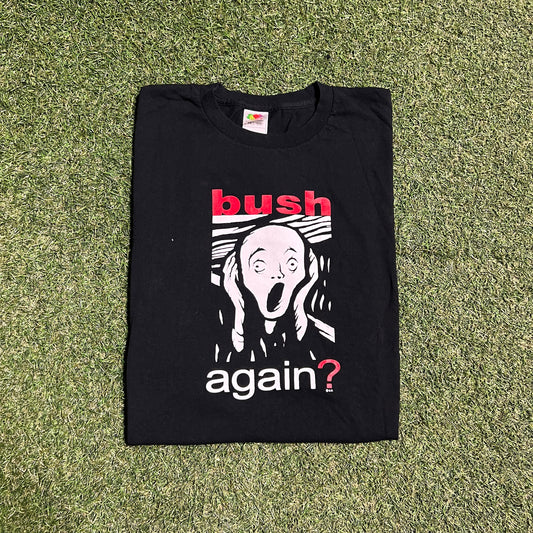 2004 Bush Again? Scream Black Tee size XL USED v15859