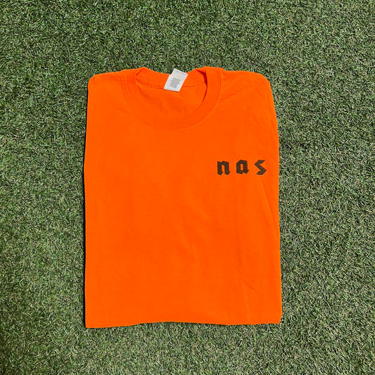 Nas Promo Orange Long Sleeve Size Large USED v4853