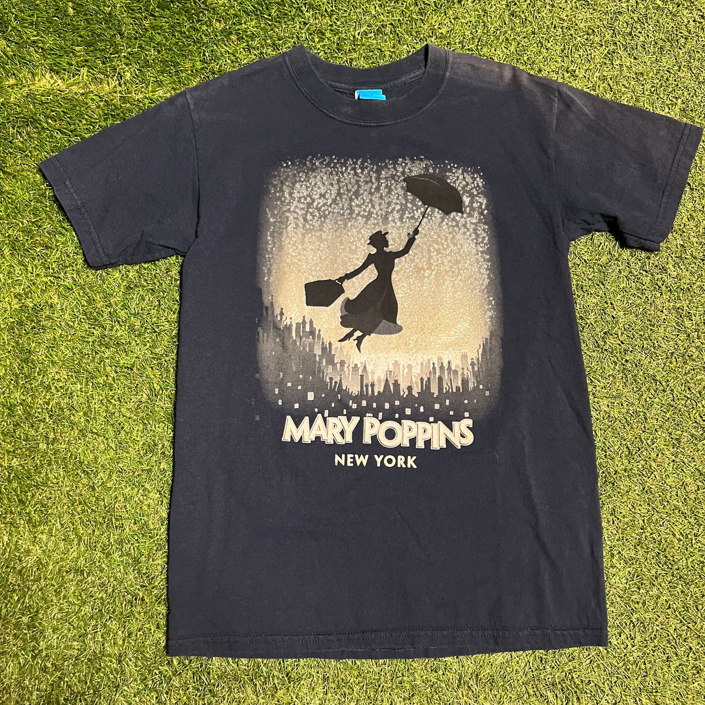 Mary Poppins Glitter Tee Size Small USED v4609