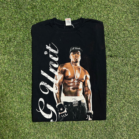 2005 50 Cent Shirtless G Unit Tee Size Large USED v8843