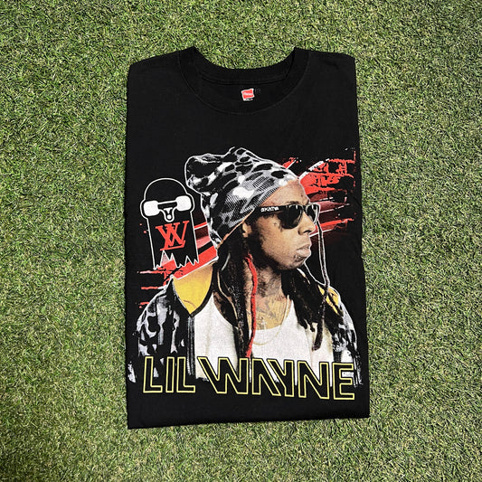 2016 Lil wayne The Dedication Tour Black Tee Size Large USED v5246