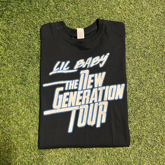 Lil Baby Bootleg Tour Black Tee Size XL NEW v1096