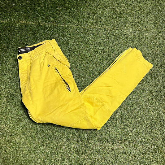 Stone Island Yellow Zipper Pants Size 30 USED x1199