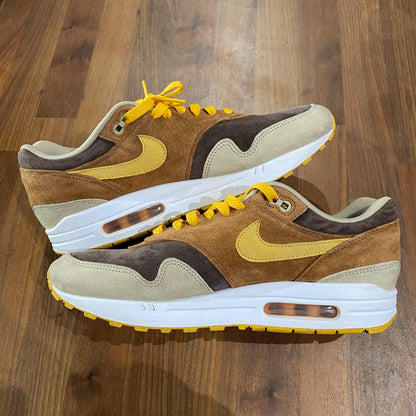 Nike Air Max 1 Duck Pecan Yellow Ochre Size 10.5 USED NO BOX s14311