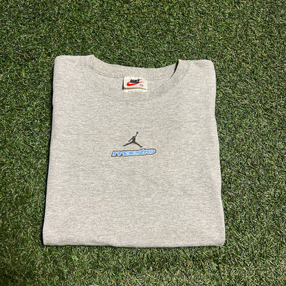 1990s Jordan Brand Maestro Gray Tee Size Medium USED v6553