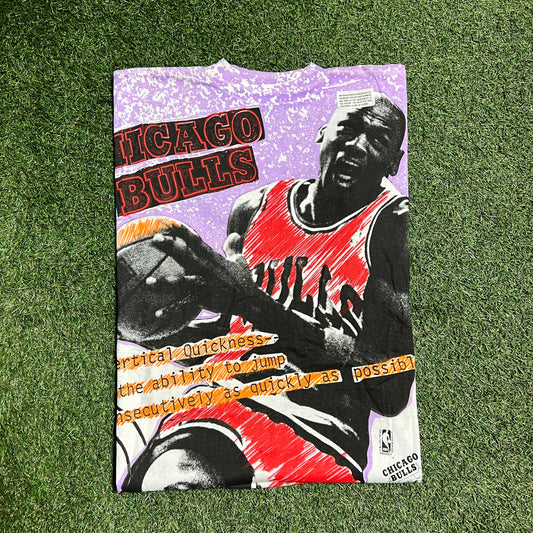 Jordan Vertical Quickness full print Magic Johnson Tag Tee Size XL NEW v5212