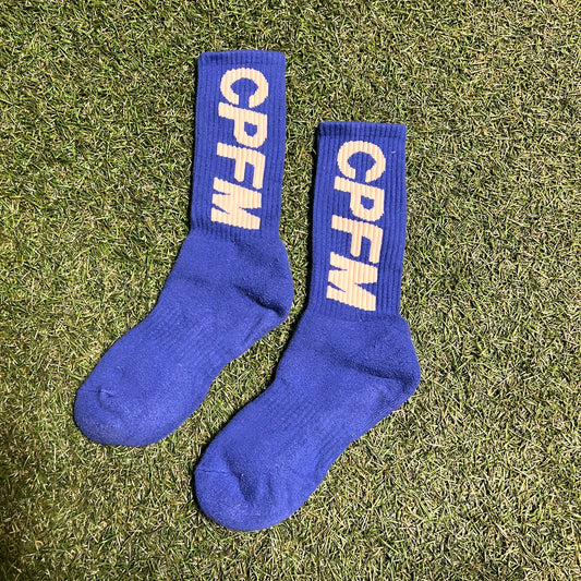 CPFM Socks Dark Blue One Size Used x11613