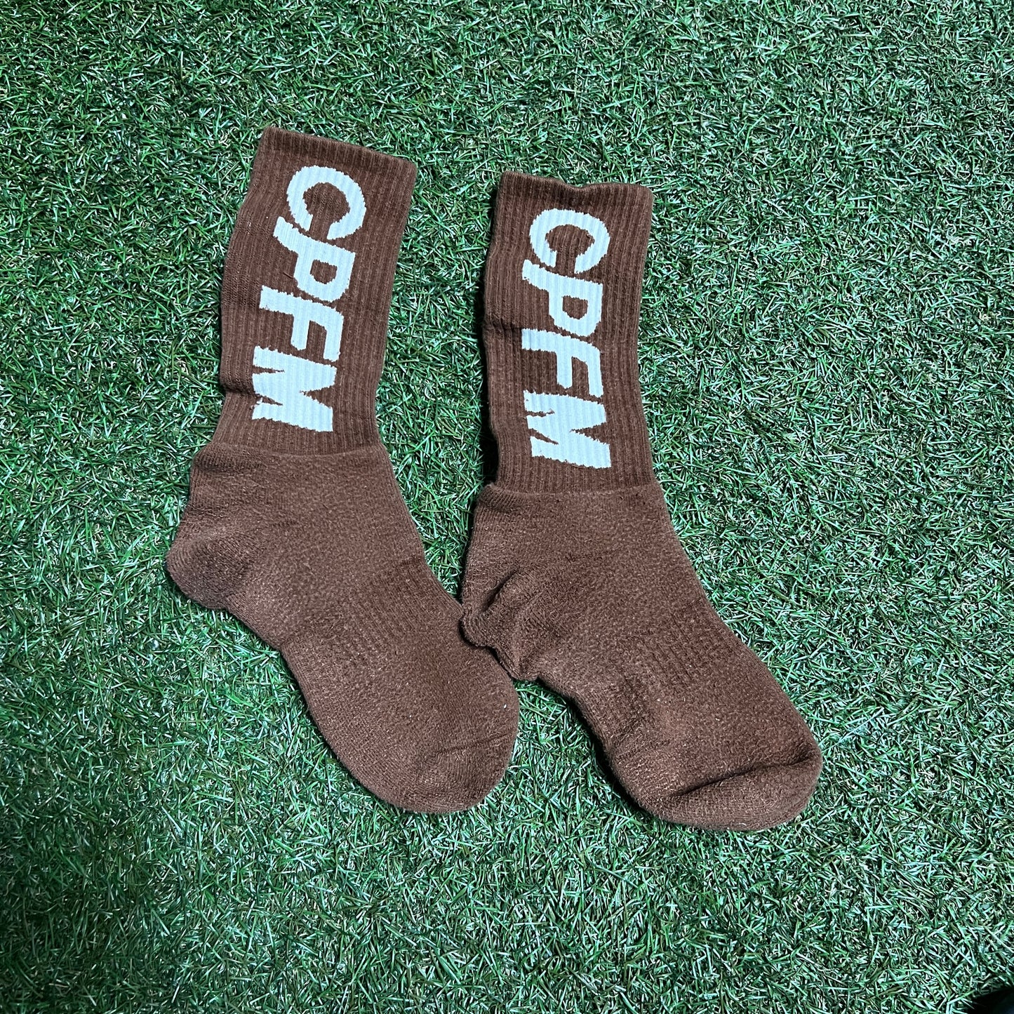 CPFM Socks Brown One Size Used x11614