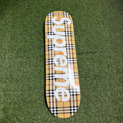 Supreme Burberry Skateboard Deck Beige USED x12025