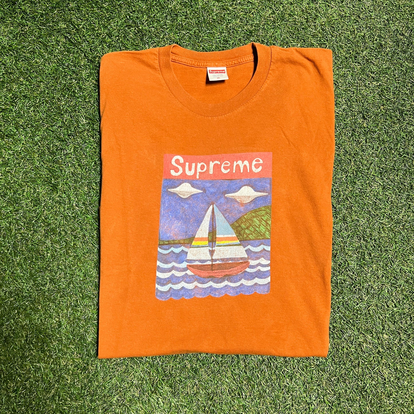 Supreme Sailboat Rust Tee Size XL USED x11599