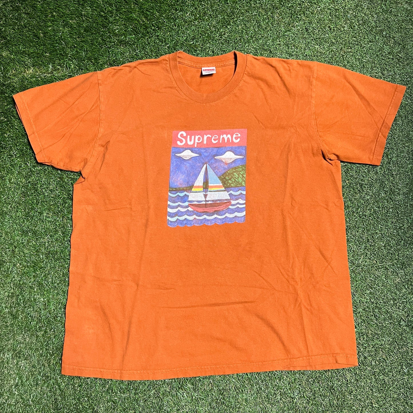 Supreme Sailboat Rust Tee Size XL USED x11599