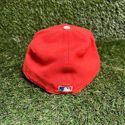 Fear of God FOG Essentials Fitted Orange Hat Size 7 1/4 USED x13380