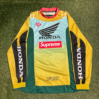 Supreme Honda Fox Racing Moto Mutli Color Jersey Size XL USED x11635