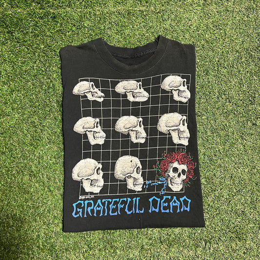 1993 Grateful Dead Evolution of Deadhead Black Tee Size XL USED v5373