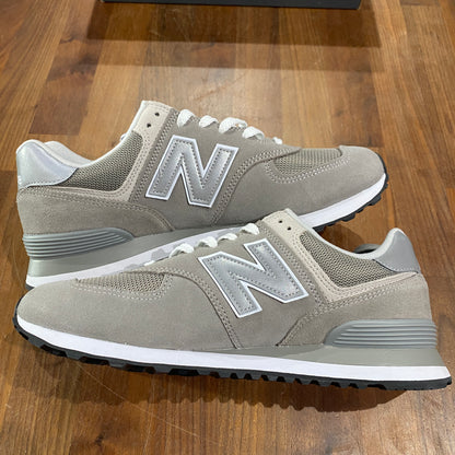 New Balance 574 Grey White Size 10.5 NEW s14367