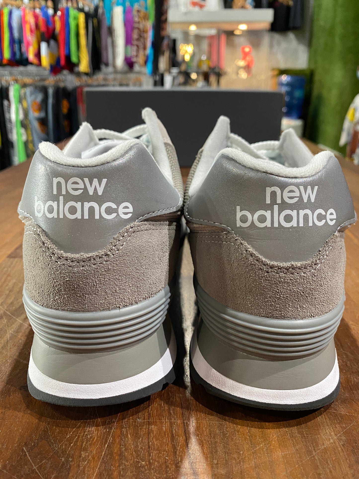 New Balance 574 Grey White Size 10.5 NEW s14367