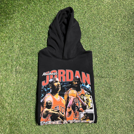 Dreamers Michael Jordan The Greatest Black Hoodie Size Large USED v15959