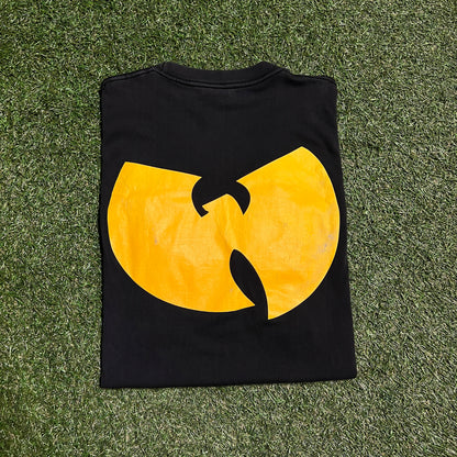 1990s Wu Tang Hip Hop Black Tee Size Large USED v4739