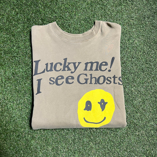 CPFM Kids See Ghost Kanye Cudi Lucky Me I see Ghost Brown Crewneck Size Large USED x1154