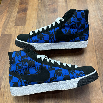 Nike SB Blazer Stussy Neighborhood Blue 2008 SAMPLE Size 9.5 USED s3826