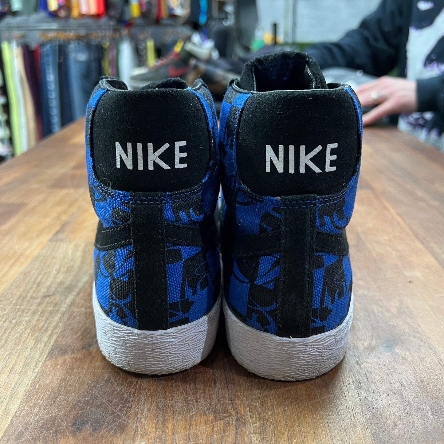 Nike SB Blazer Stussy Neighborhood Blue 2008 SAMPLE Size 9.5 USED s3826
