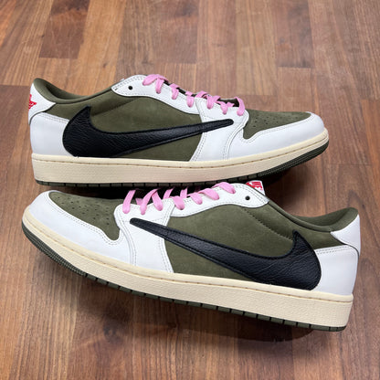 Jordan 1 Travis Scott Low Medium Olive Size 12.5 USED s15829