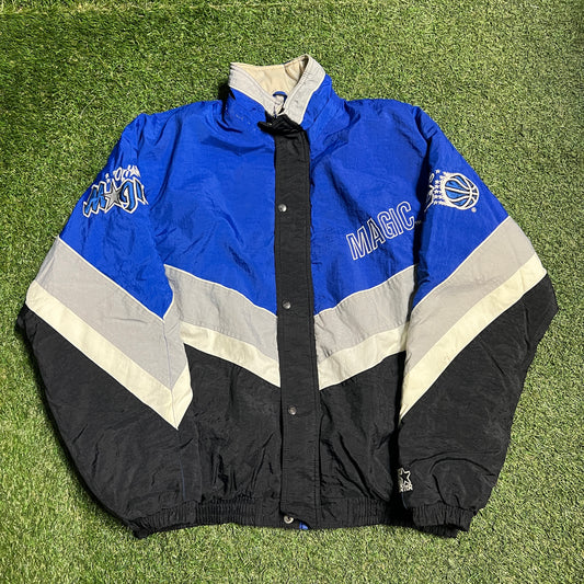 1990s Starter Orlando Magic Warm Up Jacket Size Large USED v14121