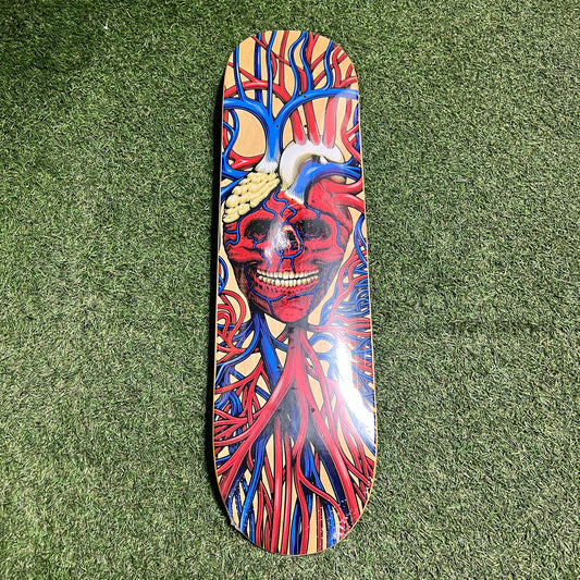 StrangeLove Heart Skull Blue Skateboard NEW x12485